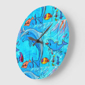 Delfinuxe-Uhr Große Wanduhr (Winkel)