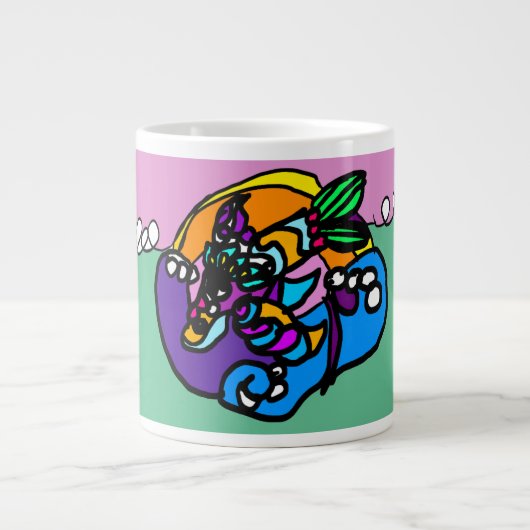 Delfinwelle Jumbo-Tasse (Vorderseite)