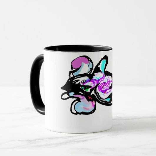 Delfinwellen-Spaß Tasse (Vorderseite Links)