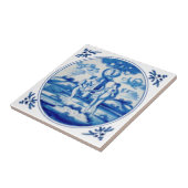 Delft Biblical Genesis Adam & Eve Repro ca. 1760 Fliese (Seite)