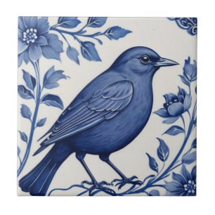 Delft Bird Traditionelles Klassisches Blau und Wei Fliese