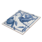 Delft Bird und Apple Tree Wand Decke Jugendstil Fliese (Seite)