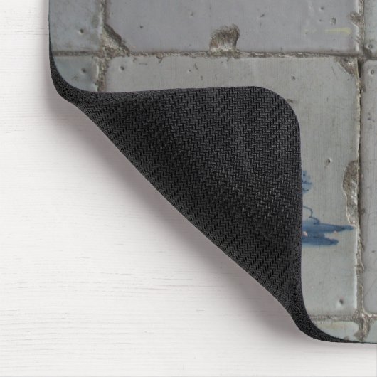 Delft-Blau deckt Mousepad mit Ziegeln (Ecke)