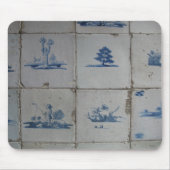 Delft-Blau deckt Mousepad mit Ziegeln (Vorne)