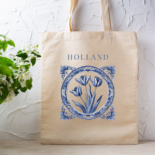Delft Blau Holland Tulpe Tragetasche