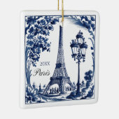 Delft Blau Paris Eiffelturm Keramikornament (Rechts)