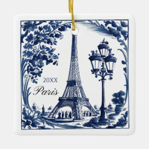 Delft Blau Paris Eiffelturm Keramikornament