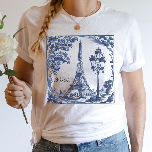 Delft Blau Paris Eiffelturm T-Shirt