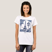 Delft Blau Paris Eiffelturm T-Shirt (Vorne ganz)