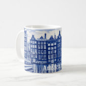 Delft-Blau-Stil-Tasse: Amsterdam Kaffeetasse (Vorderseite Links)