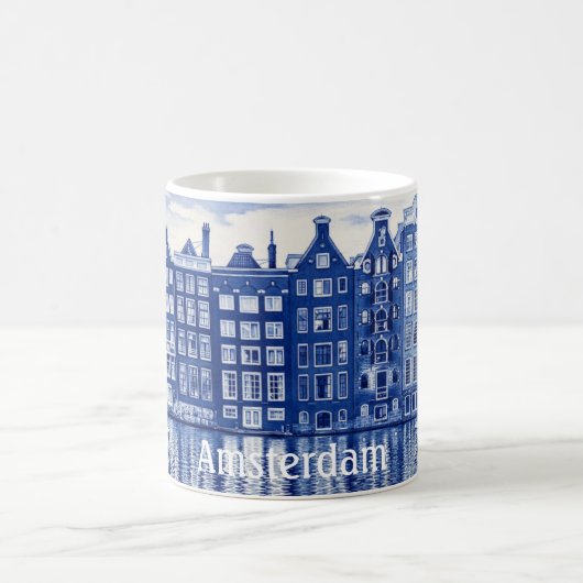 Delft-Blau-Stil-Tasse: Amsterdam Kaffeetasse (Mittel)