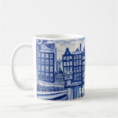 Delft-Blau-Stil-Tasse: Amsterdam Kaffeetasse (Links)