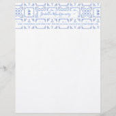 Delft Blau- und Weißfliesen | Monogramm Briefbogen (Vorderseite)