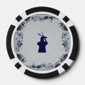Delft blauer Kachelwald 'de Roos' in Delft Pokerchips (Rückseite)