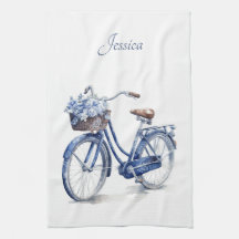 Delft-Blaues-Fahrrad-Blumen-Charm-Cottage