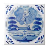 Delft Blue Auferstehung Christi c1760 Repro Fliese (Vorderseite)