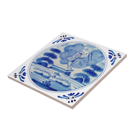 Delft Blue Auferstehung Christi c1760 Repro Fliese (Seite)