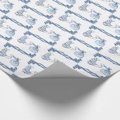 Delft Blue BabyTile Designs Geschenkpapier (Ecke)