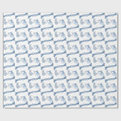 Delft Blue BabyTile Designs Geschenkpapier (Flach)