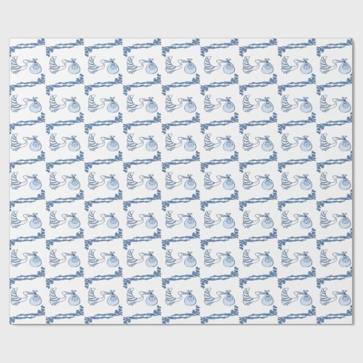 Delft Blue BabyTile Designs Geschenkpapier (Flach)