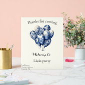 Delft Blue Balloons anpassbar Acrylschild (Hochzeit)