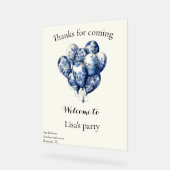Delft Blue Balloons anpassbar Acrylschild (Winkel)