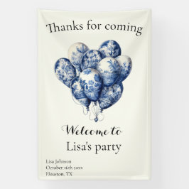 Delft Blue Balloons anpassbar Banner