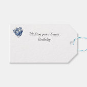 Delft Blue Balloons anpassbar Geschenkanhänger (Vorderseite (Horizontal))