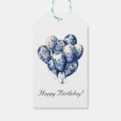 Delft Blue Balloons anpassbar Geschenkanhänger (Rückseite)