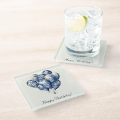 Delft Blue Balloons anpassbar Glasuntersetzer (Schrägansicht)