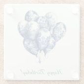 Delft Blue Balloons anpassbar Glasuntersetzer (Rückseite)