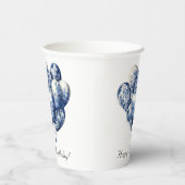 Delft Blue Balloons anpassbar Pappbecher (Rechts)