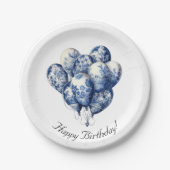 Delft Blue Balloons, anpassbar Pappteller (Vorderseite)
