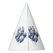 Delft Blue Balloons anpassbar Partyhütchen (Rückseite)