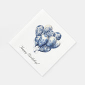 Delft Blue Balloons anpassbar Serviette (Ecke)