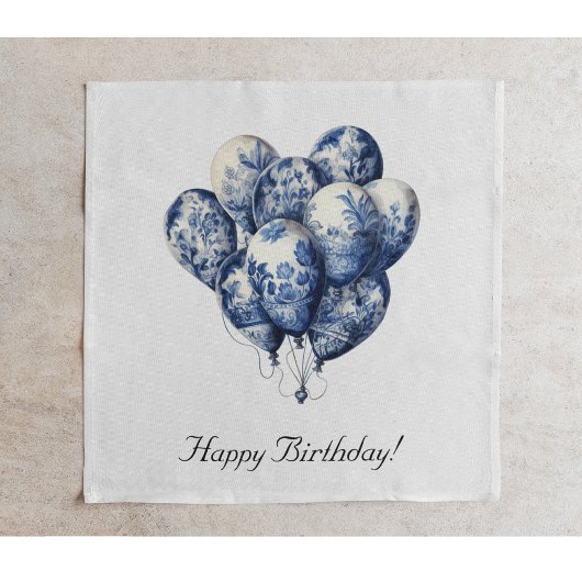 Delft Blue Balloons anpassbar Serviette