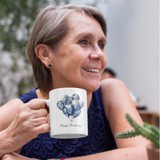 Delft Blue Balloons anpassbar Tasse