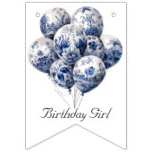 Delft Blue Balloons, anpassbar Wimpelkette (Zweite Fahne)
