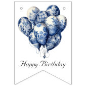 Delft Blue Balloons, anpassbar Wimpelkette (Erste Fahne)