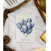 Delft Blue Balloons, glücklich zum Geburtstag Postkarte
