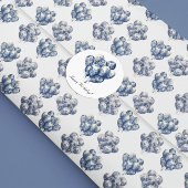 Delft Blue Balloons Wrapping Paper Geschenkpapier