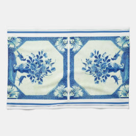 Delft Blue Birds floral Französisch Country Elegan Geschirrtuch