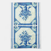 Delft Blue Birds floral Französisch Country Elegan Geschirrtuch (Vertikal)