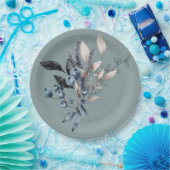 Delft Blue Blueberries Dusche Pappteller (Party)