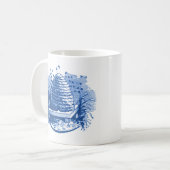 Delft Blue China Look Honeybee Hive Rettete Die Bi Kaffeetasse (Vorderseite Links)