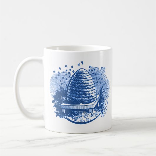 Delft Blue China Look Honeybee Hive Rettete Die Bi Kaffeetasse (Links)