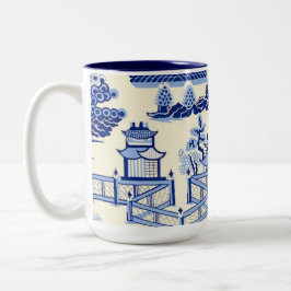 Delft Blue China Ming Dynastie Teehaus Zweifarbige Tasse