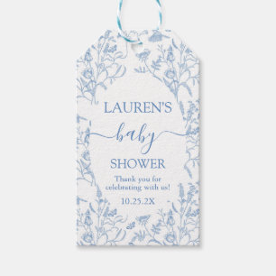 Delft Blue Chinoiserie Baby Showboy Geschenkmarke Geschenkanhänger