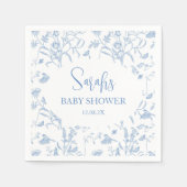 Delft Blue Chinoiserie Baby Shower Boy Serviette (Vorderseite)
