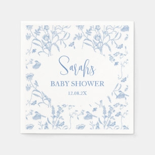 Delft Blue Chinoiserie Baby Shower Boy Serviette